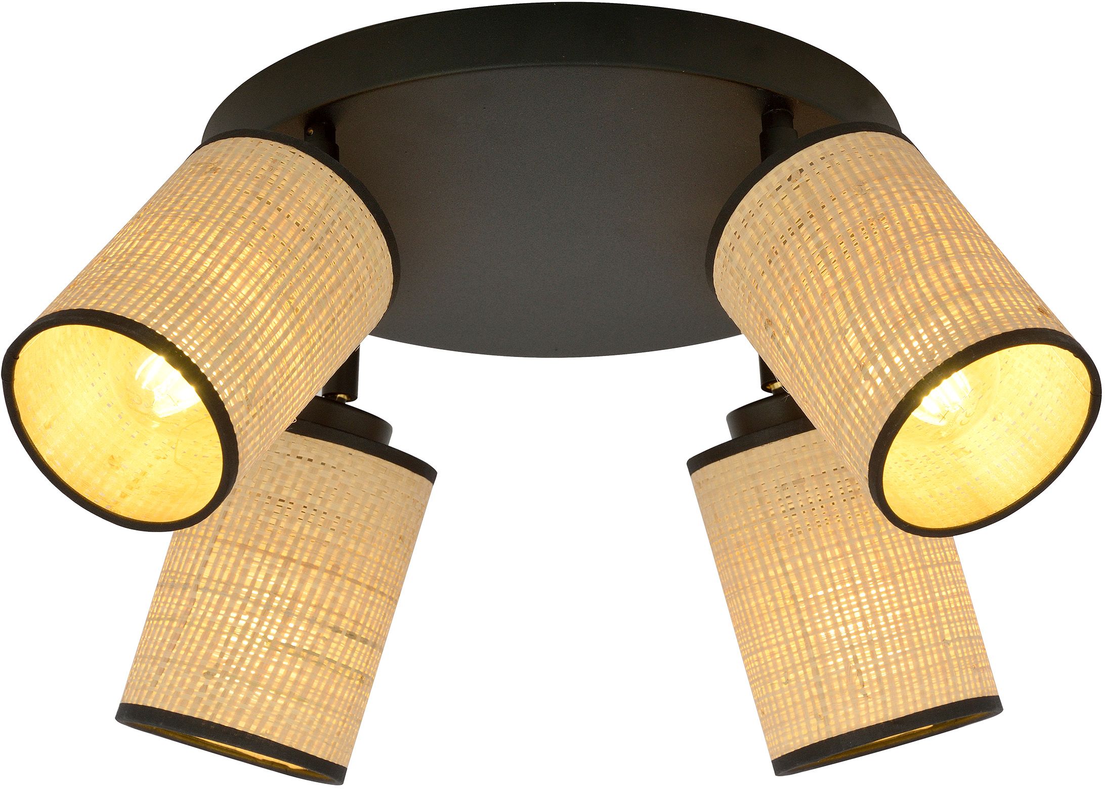 Emibig Yoga lampada da soffitto 4x15 W nero-beige 1151/4PREM
