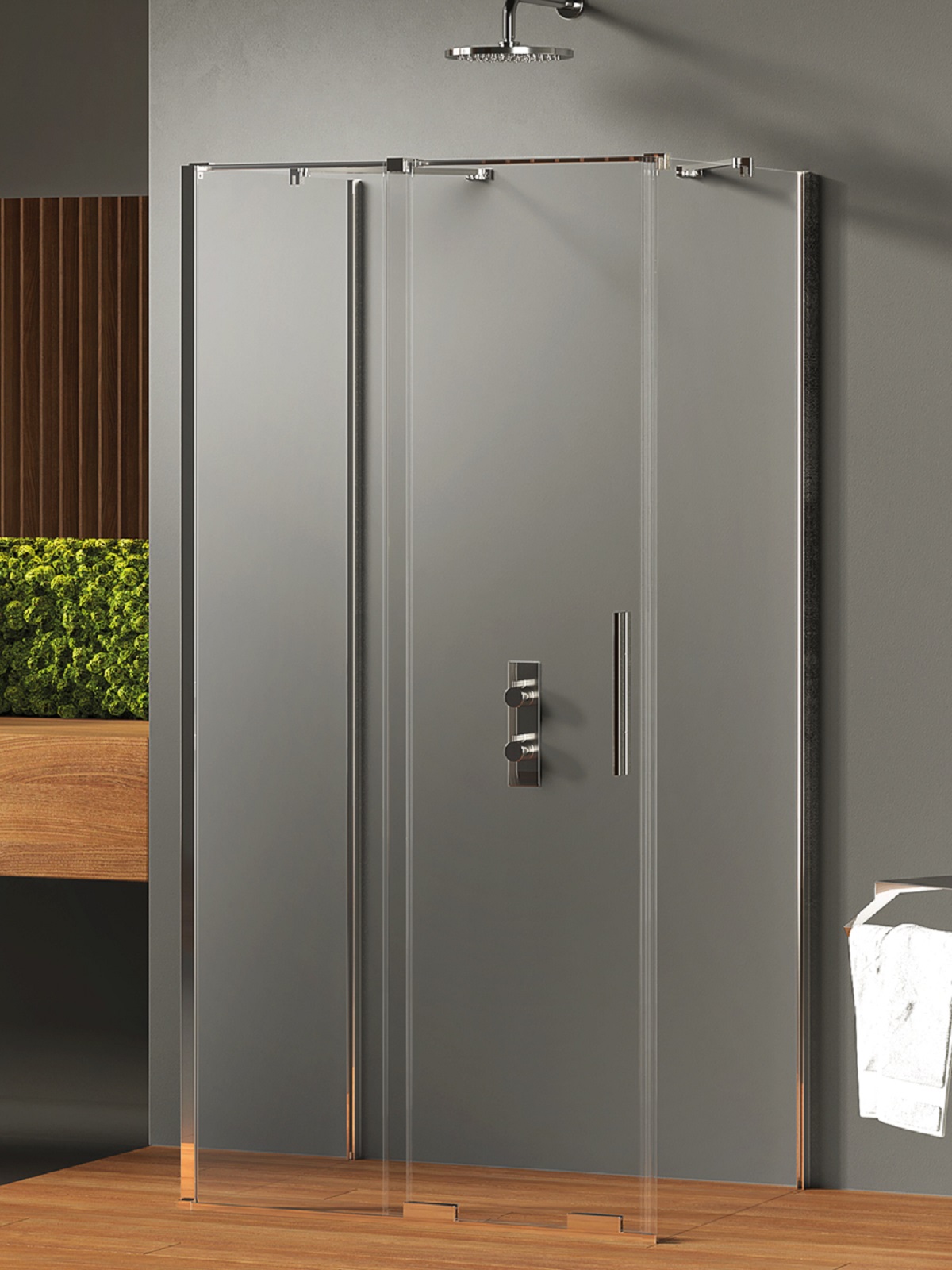 New Trendy Smart box doccia 120x90 cm rettangolare cromo lucida/vetro trasparente EXK-4077