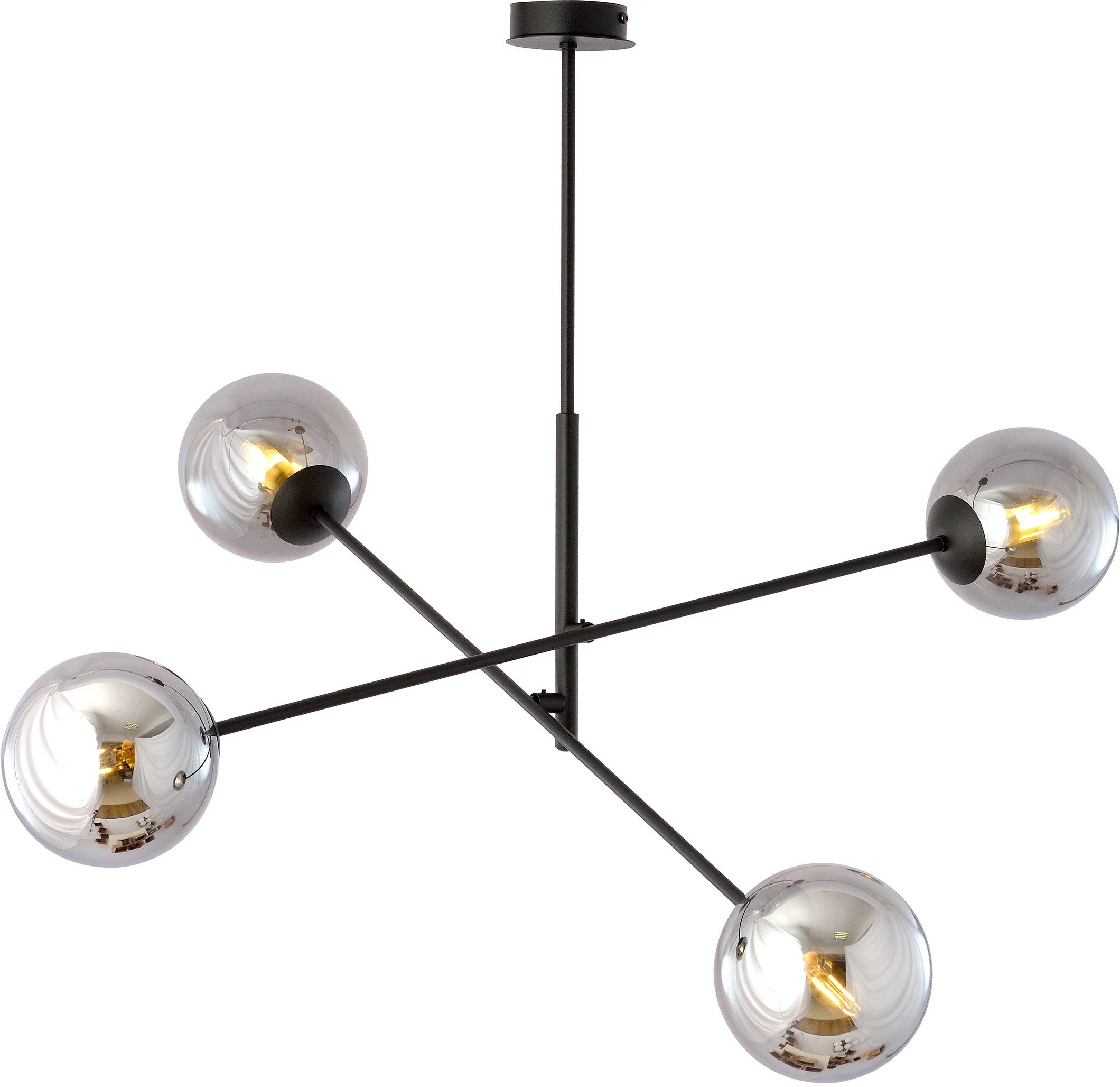 Emibig Linear lampada da soffitto 4x10 W nero-grafite 1167/4