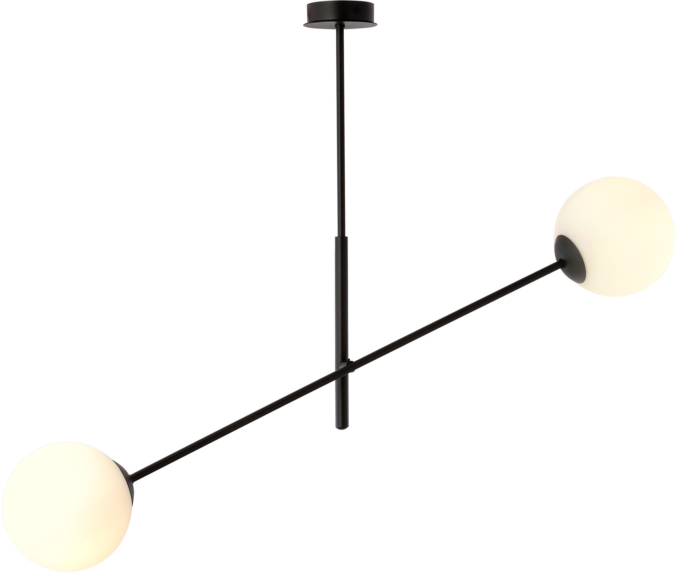 Emibig Linear lampada da soffitto 2x10 W bianco-nero 1169/2