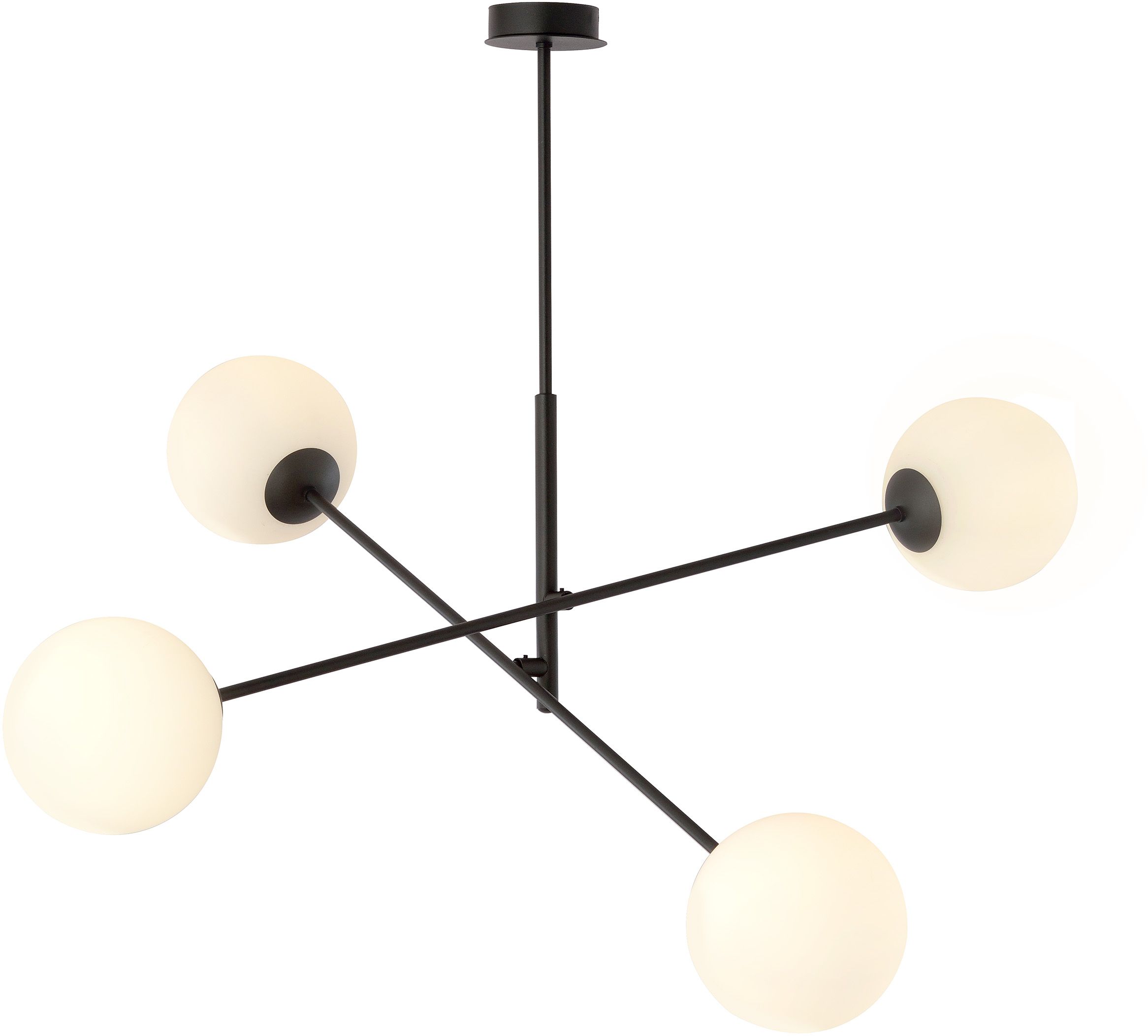 Emibig Linear lampada da soffitto 4x10 W bianco-nero 1169/4