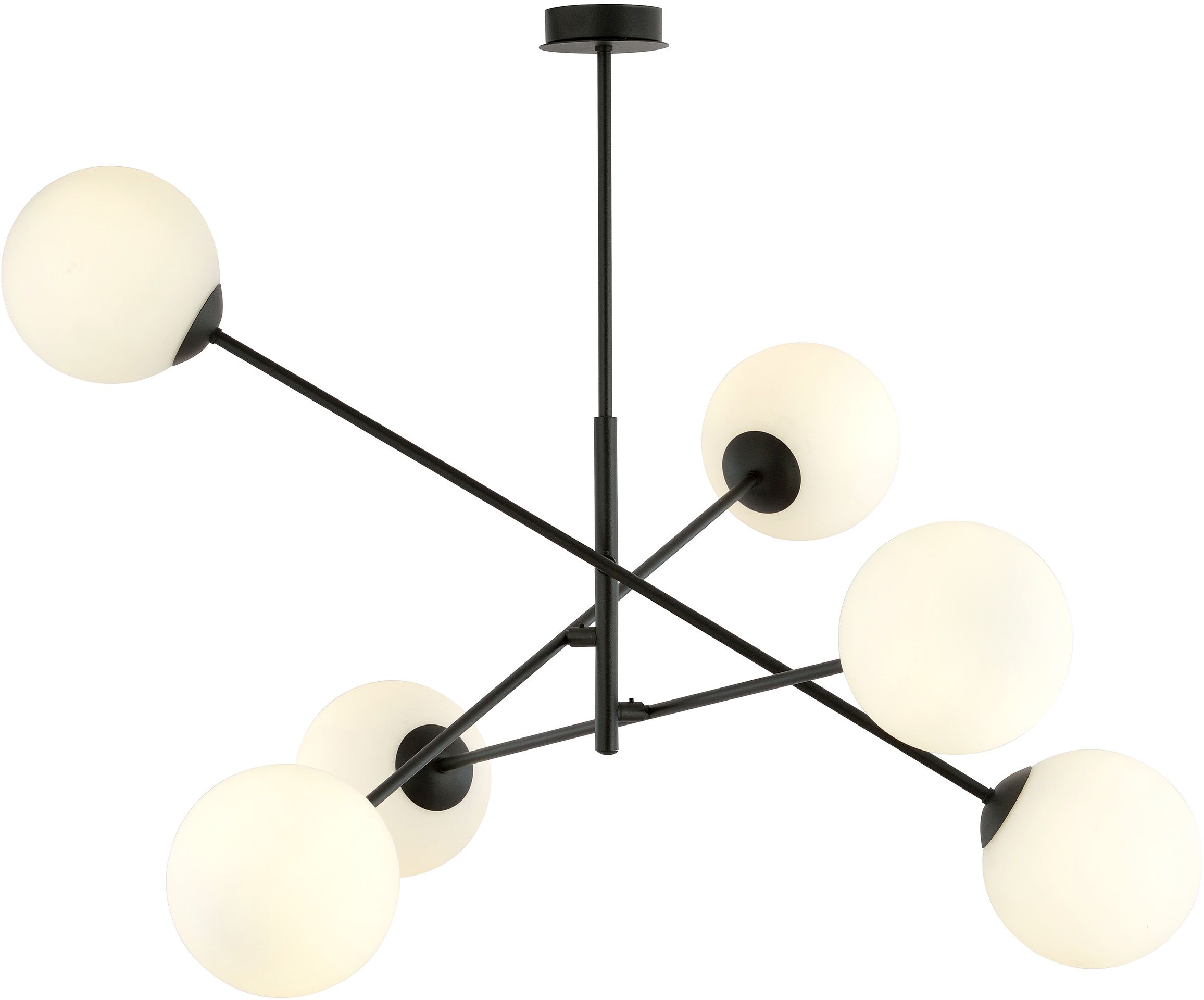 Emibig Linear lampada da soffitto 6x10 W bianco-nero 1169/6