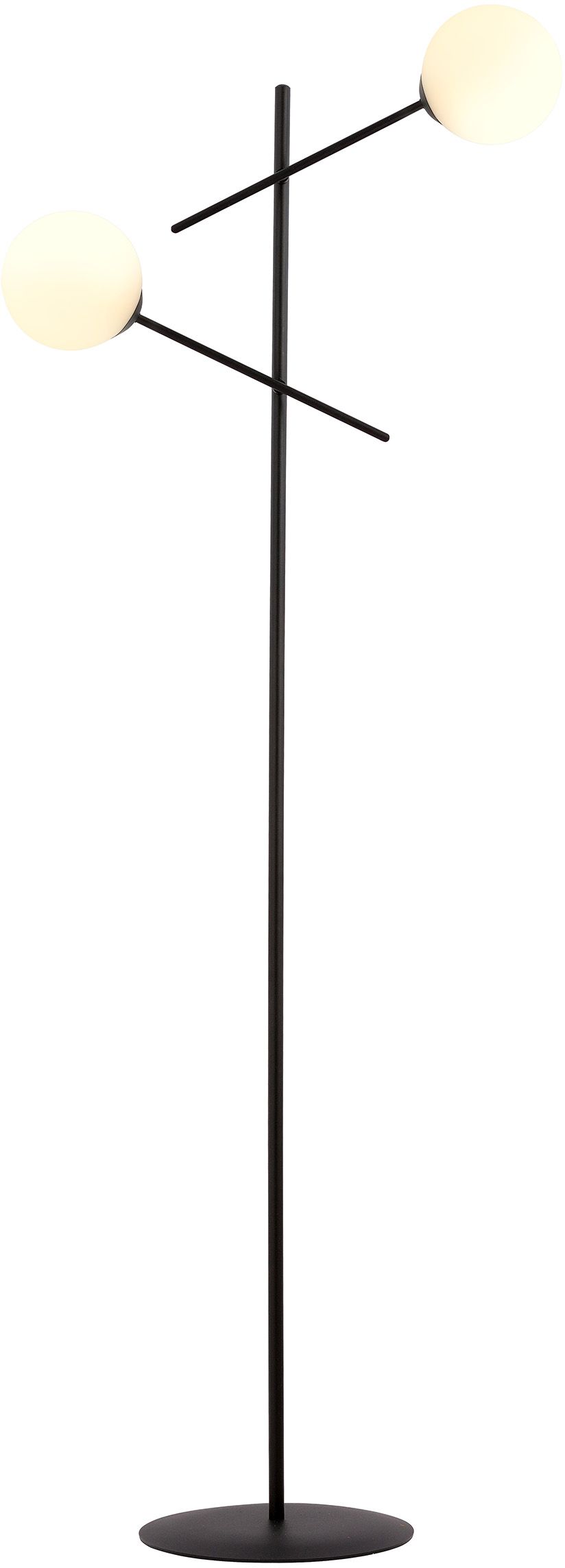 Emibig Linear lampada da terra 2x10 W bianco-nero 1169/LP2