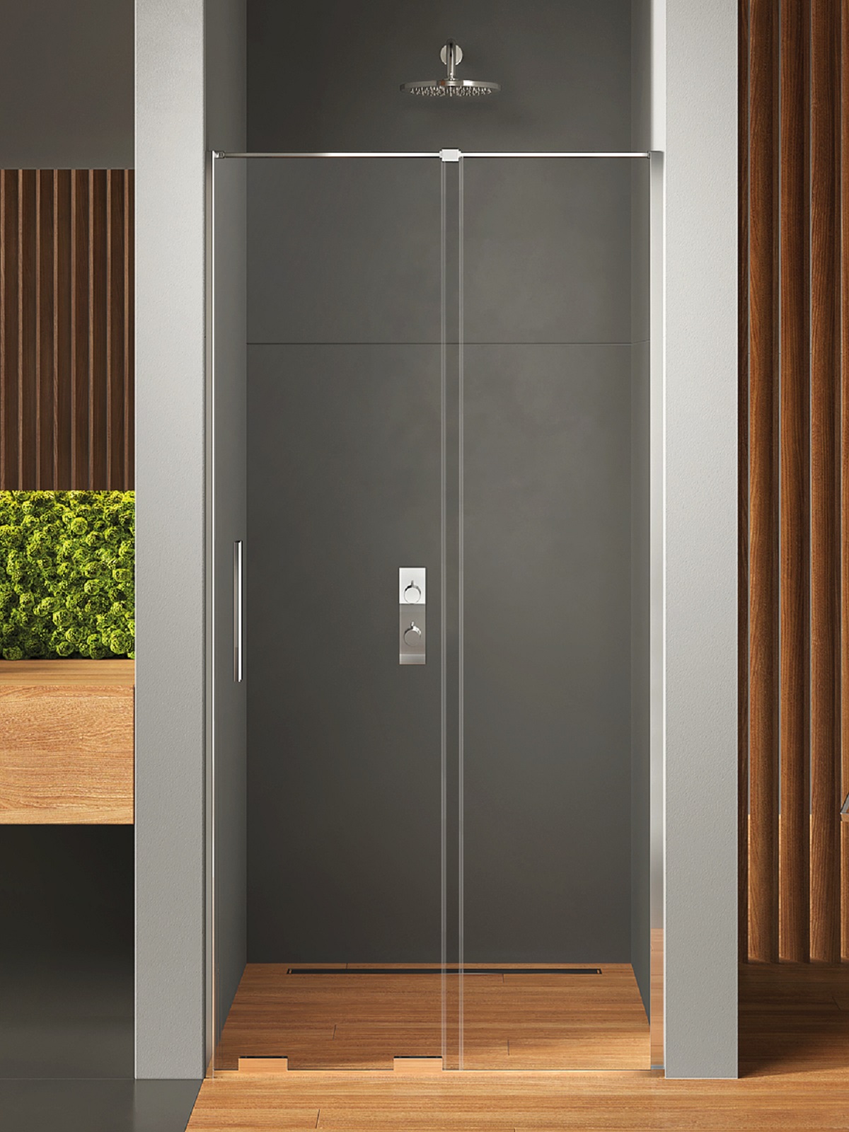 New Trendy Smart porta doccia 100 cm scorrevole cromo lucida/vetro trasparente EXK-4005