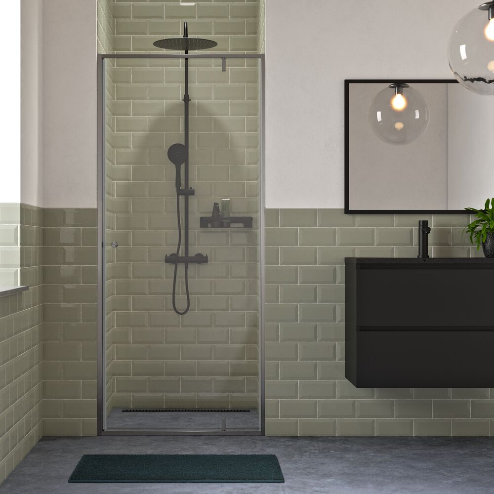 Sealskin Contour porta doccia 90 cm a battente opaca/vetro trasparente CD200906145100