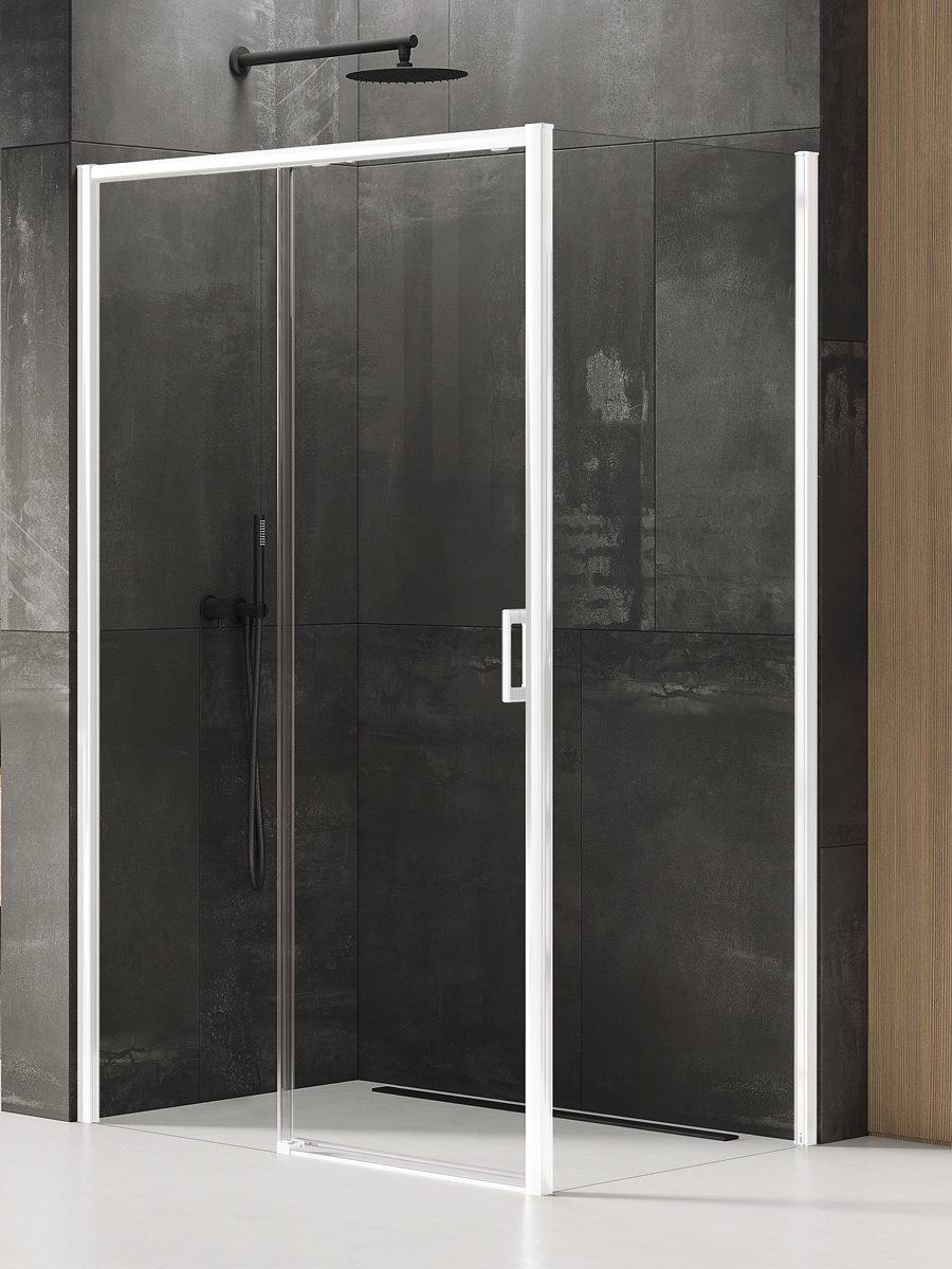 New Trendy Prime White box doccia 130x70 cm rettangolare bianco opaca/vetro trasparente D-0406A/D-0218B