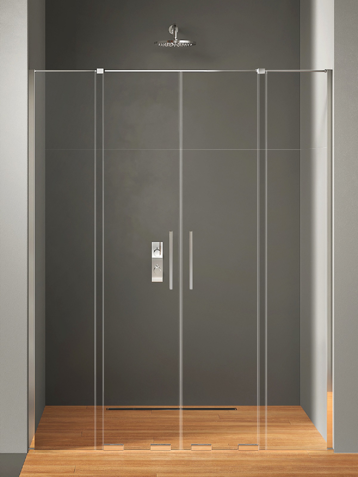 New Trendy Smart porta doccia 160 cm scorrevole cromo lucida/vetro trasparente EXK-4017