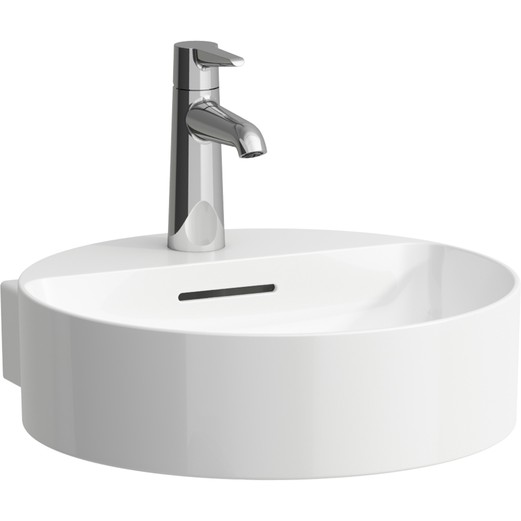 Laufen Val lavabo 42.5x40 cm rotonda a parete-da mobile bianco lucida H8112810001041