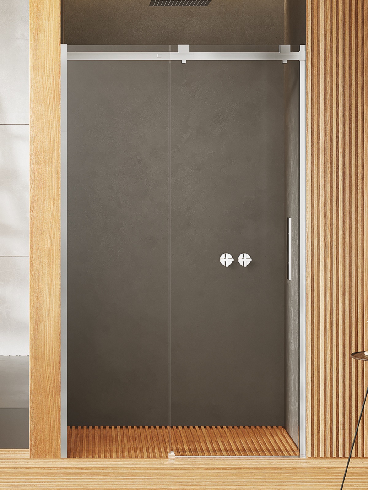 New Trendy Softi porta doccia 110 cm scorrevole cromo lucida/vetro trasparente EXK-3896