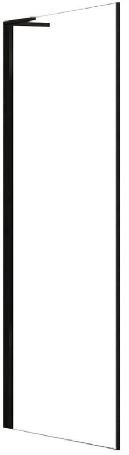 Rea Hugo parete doccia 80 cm nero opaca/vetro trasparente REA-K6607