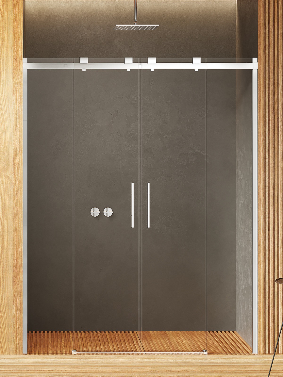 New Trendy Softi porta doccia 160 cm scorrevole cromo lucida/vetro trasparente EXK-3907