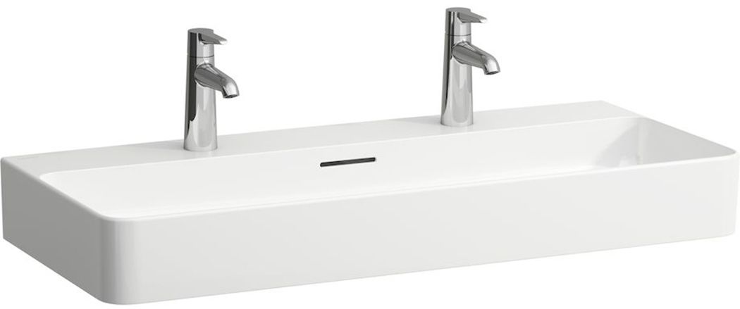 Laufen Val lavabo 95x42 cm rettangolare a parete-da appoggio bianco opaca H8162877571041