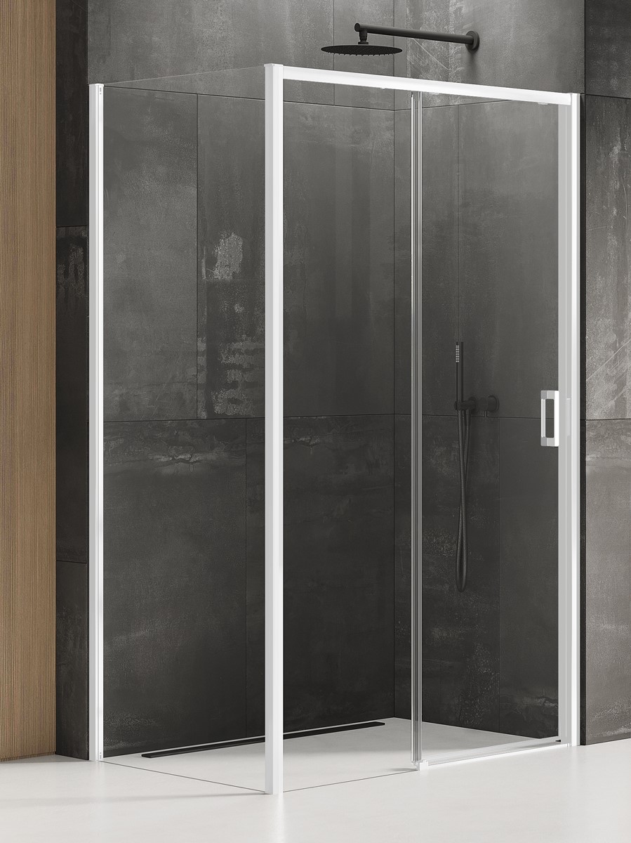 New Trendy Prime White box doccia 120x90 cm rettangolare bianco opaca/vetro trasparente K-1366