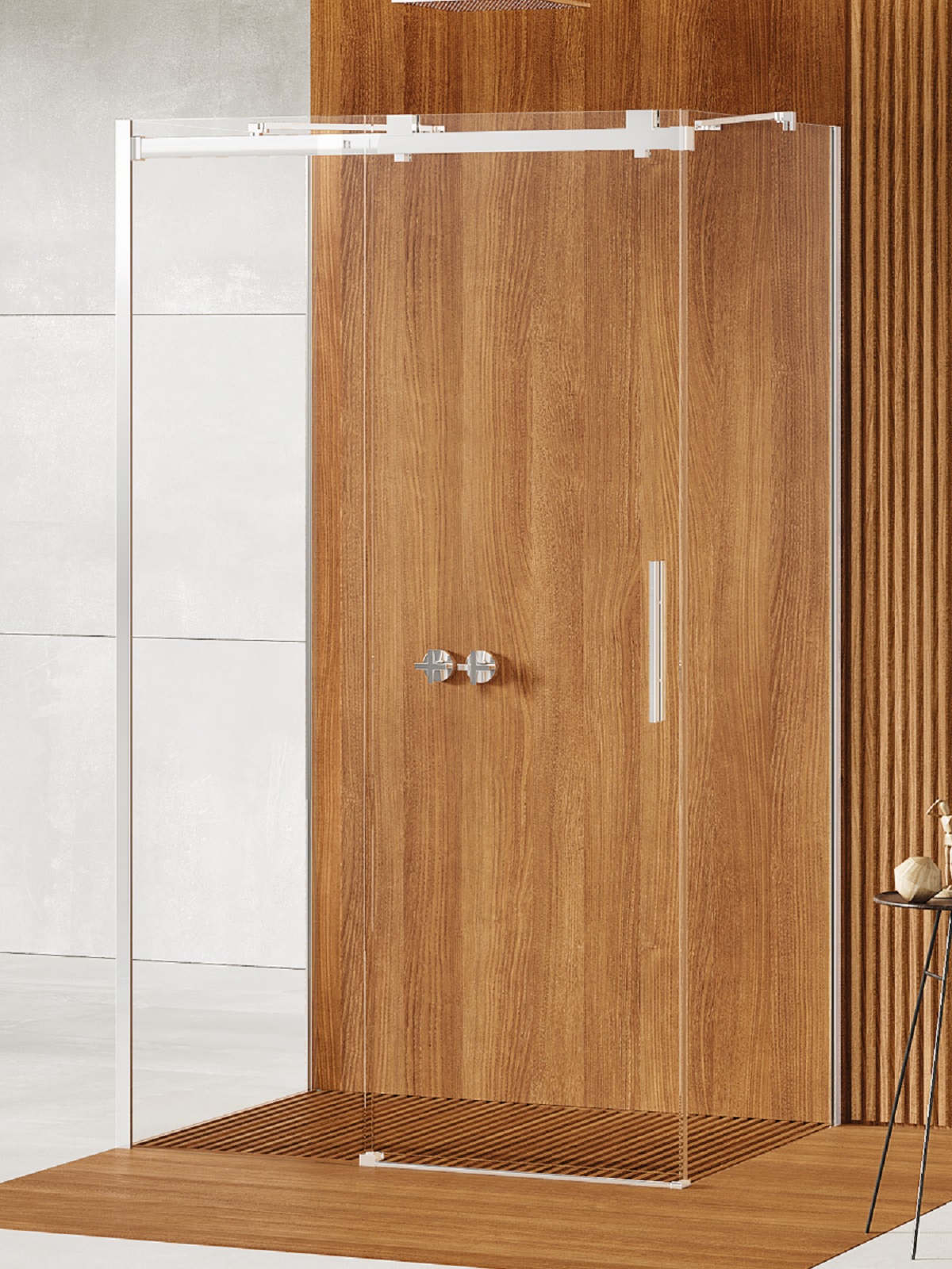 New Trendy Softi box doccia 100x90 cm rettangolare cromo lucida/vetro trasparente EXK-3936