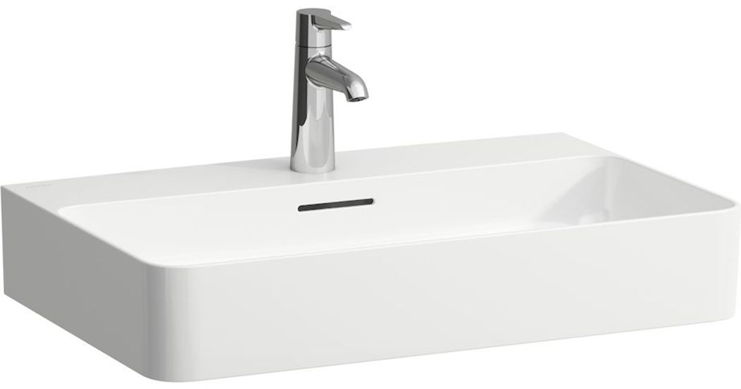 Laufen Val lavabo 65x42 cm rettangolare a parete bianco opaca H8102847571041
