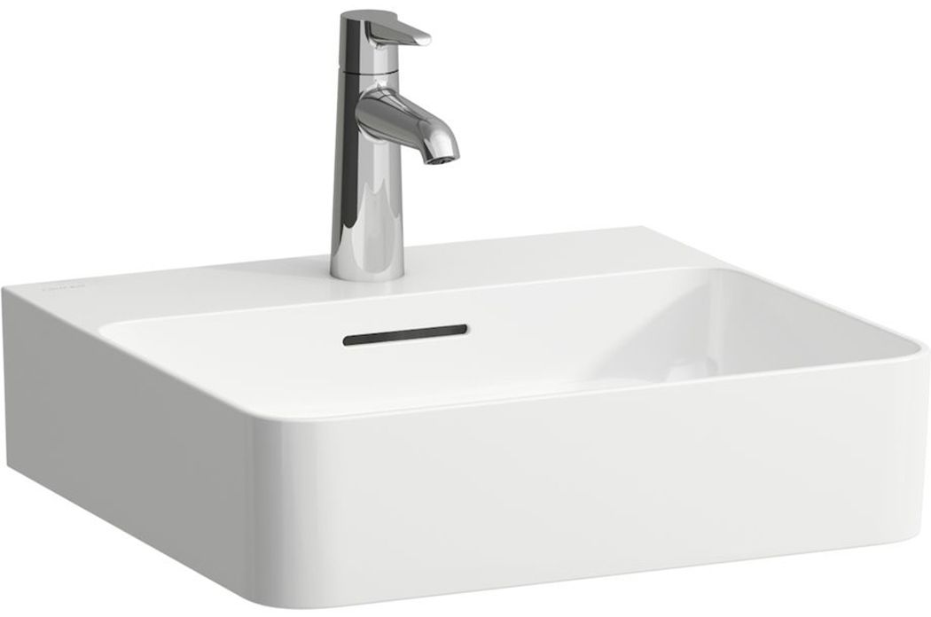 Laufen Val lavabo 45x42 cm rettangolare a parete-da appoggio bianco opaca H8162807571041
