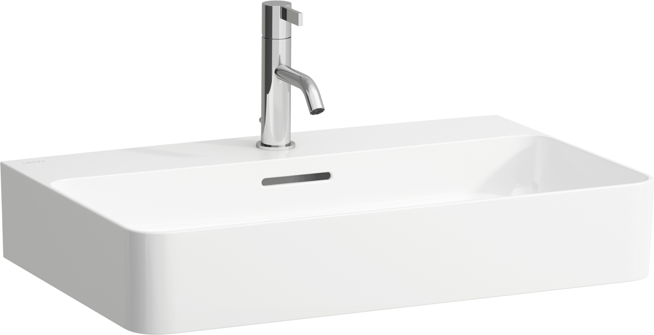 Laufen Val lavabo 65x42 cm rettangolare a parete bianco lucida H8102844001041