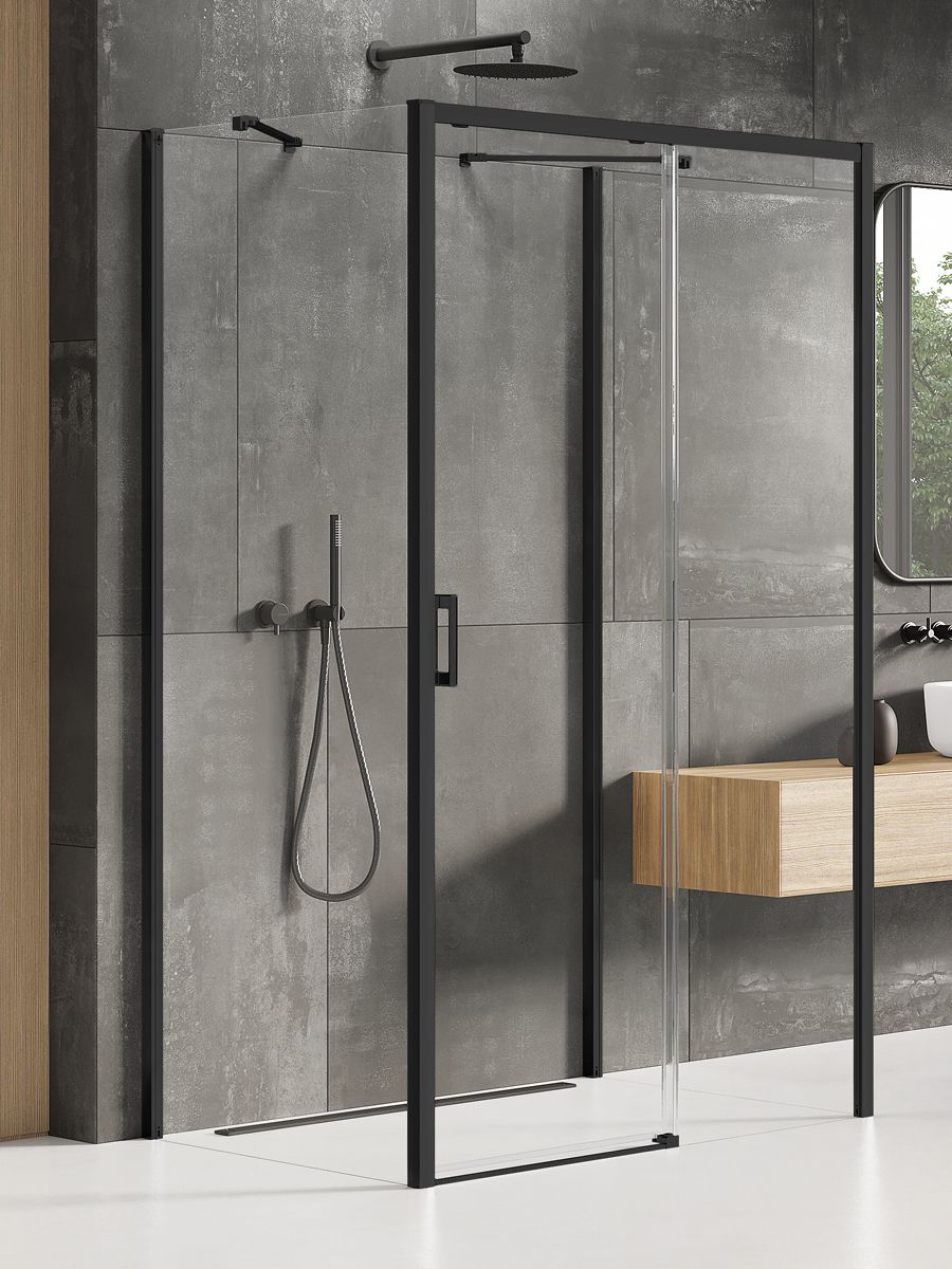 New Trendy Prime Black box doccia 150x90 cm rettangolare nero opaca/vetro trasparente K-0958