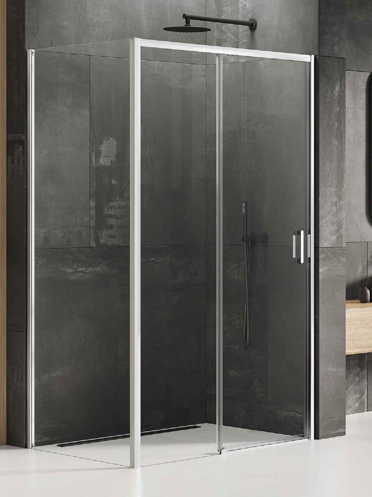 New Trendy Prime box doccia 100x70 cm rettangolare cromo lucida/vetro trasparente K-1196