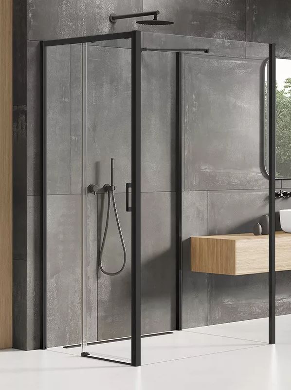 New Trendy Prime Black box doccia 110x100 cm rettangolare nero opaca/vetro trasparente K-1600