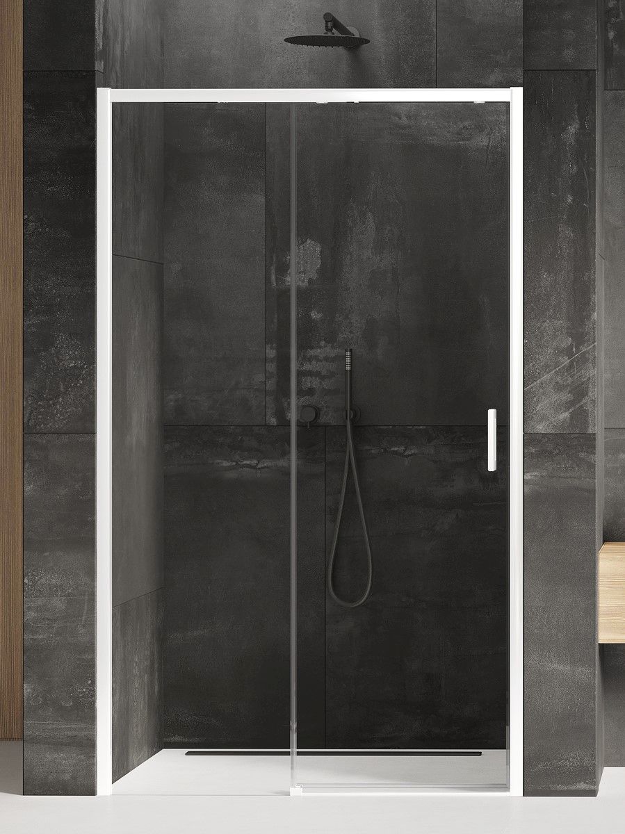 New Trendy Prime White porta doccia 120 cm scorrevole bianco opaca/vetro trasparente D-0404A