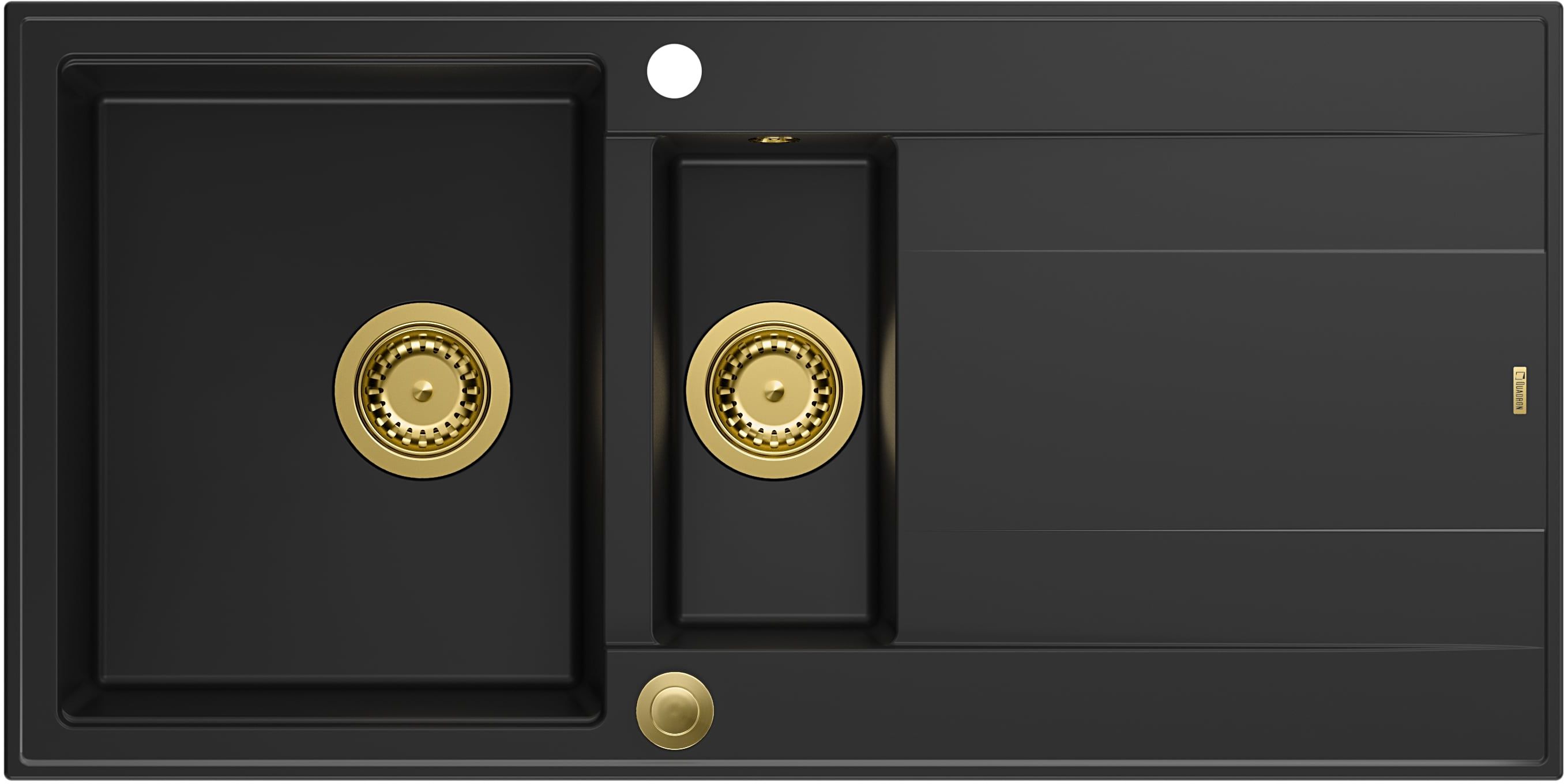 Quadron Evan lavello graniteq 100x50 cm nero HQE510050U7_PVDG1_P2O