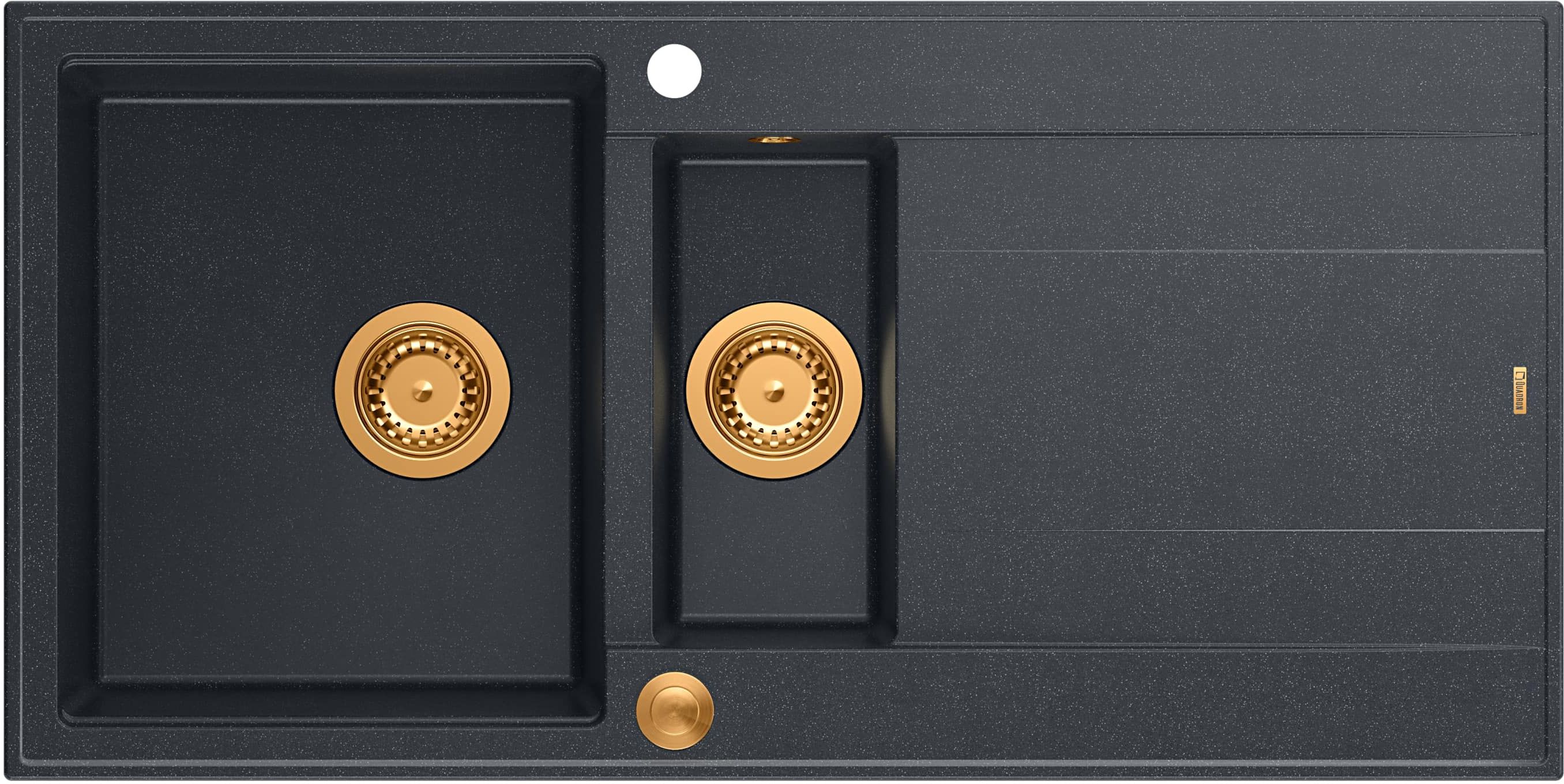 Quadron Evan lavello graniteq 100x50 cm nero HQE5510050U8_PVDC1_P2O