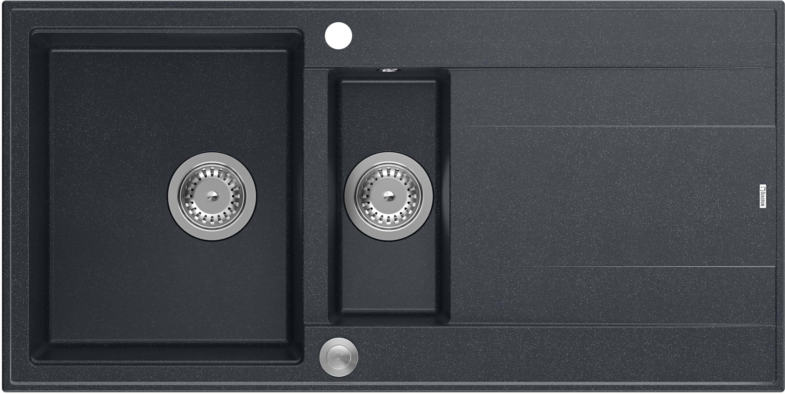 Quadron Evan lavello graniteq 100x50 cm nero HQE5510050U8_BS_P2O