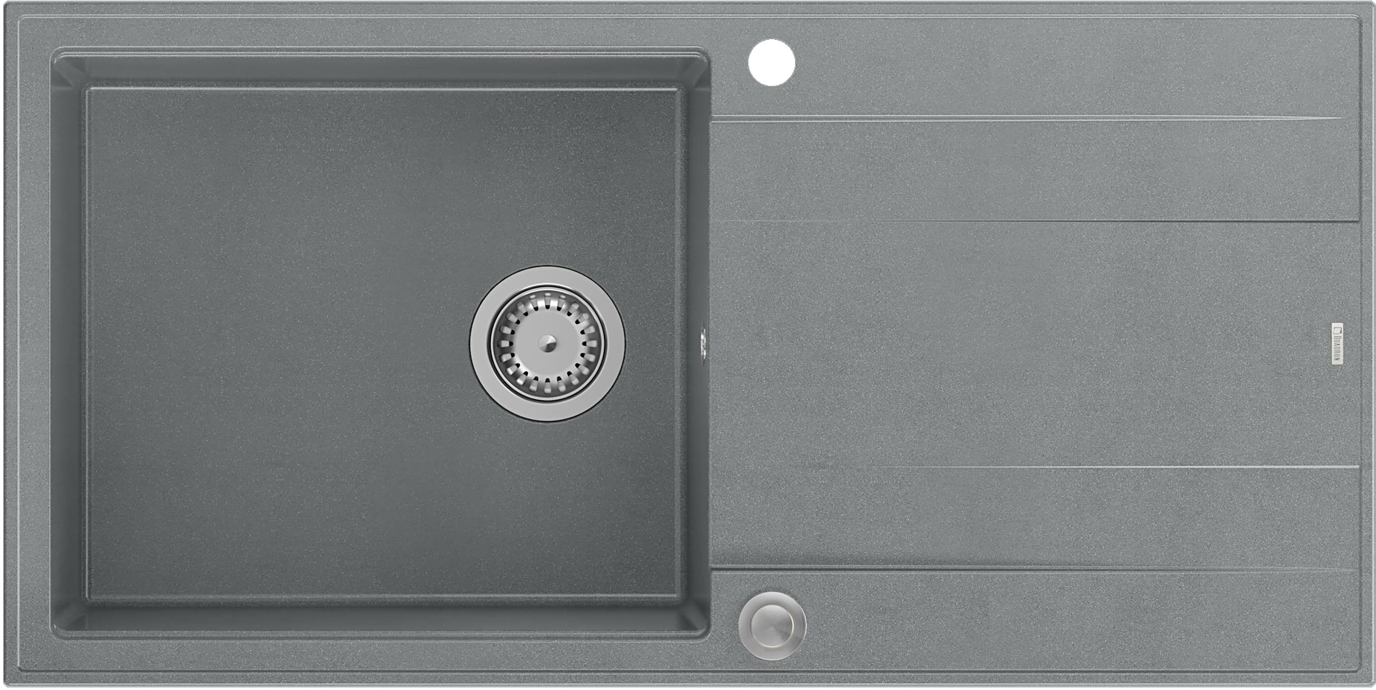 Quadron Evan lavello graniteq 100x50 cm grigio/grafite/inox HCQE10050U5_BS_P2O