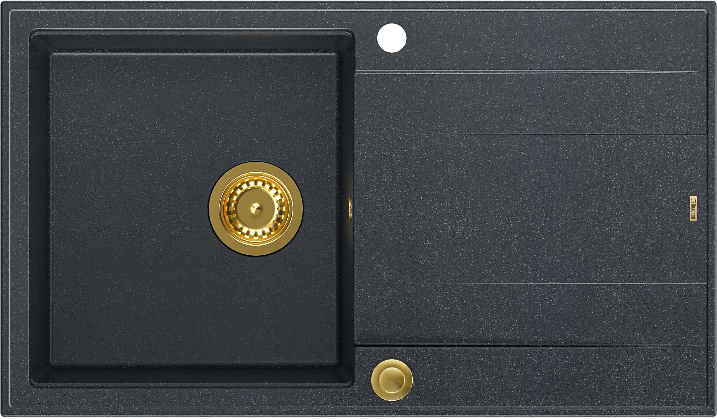 Quadron Evan lavello graniteq 86x50 cm nero HCQE8650U8_PVDG1_P2O