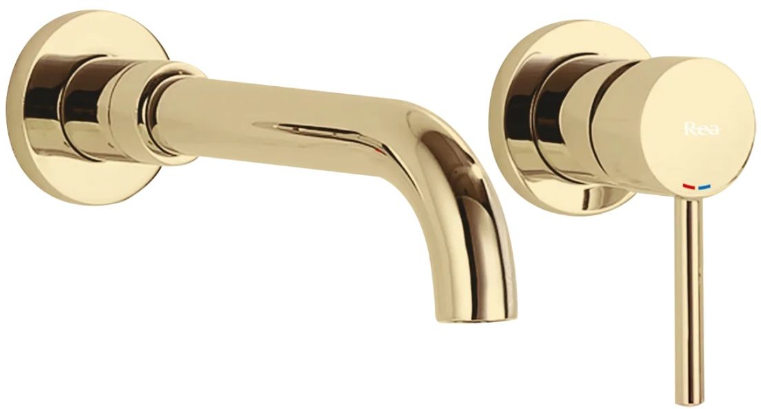 Rea Lungo rubinetto per lavabo da incasso oro REA-B0370