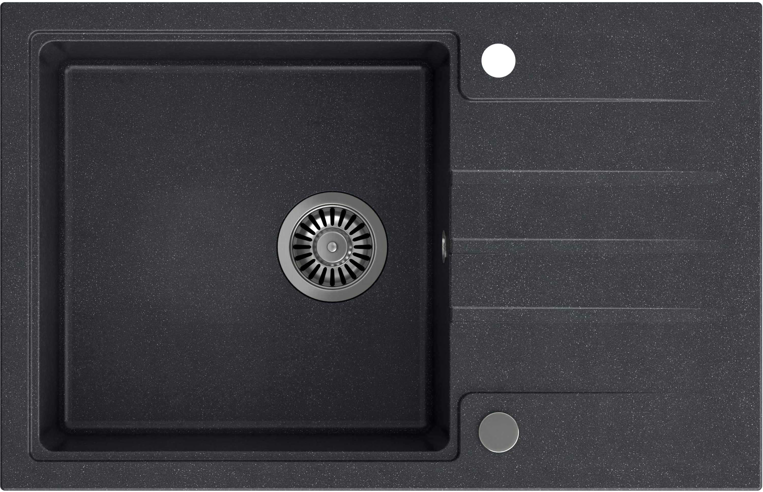 Quadron Peter lavello graniteq 78x50 cm nero HCQP7850CZK