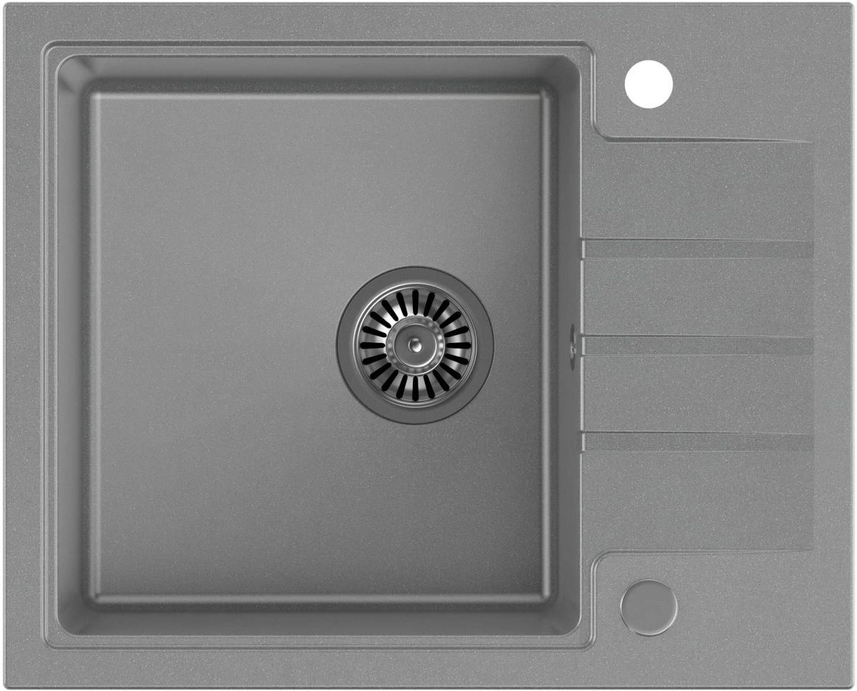 Quadron Peter lavello graniteq 62x50 cm grigio/grafite/inox HCQP6250SZK