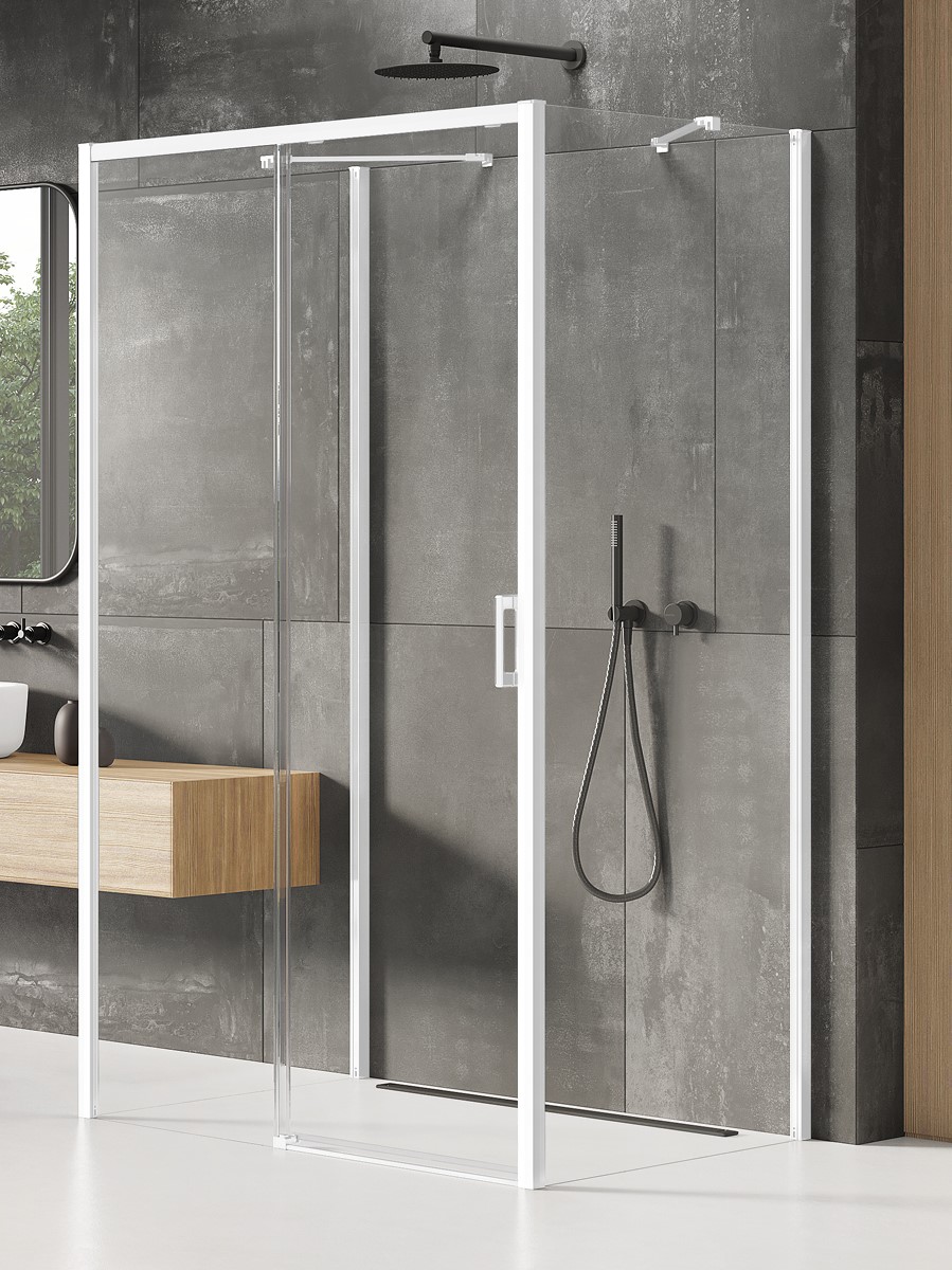 New Trendy Prime White box doccia 150x80 cm rettangolare bianco opaca/vetro trasparente K-1025