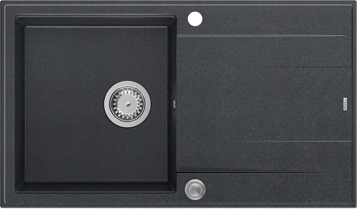 Quadron Evan lavello graniteq 86x50 cm nero HCQE8650U8_BS_P2O