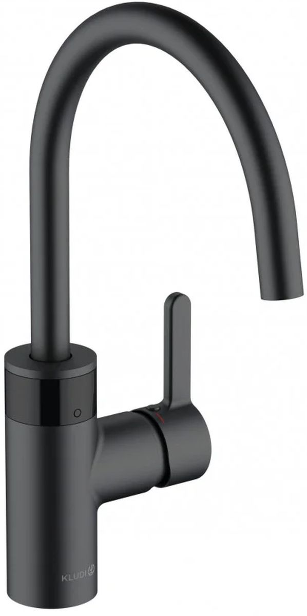 Kludi E-Go rubinetto da cucina verticale nero 422106675