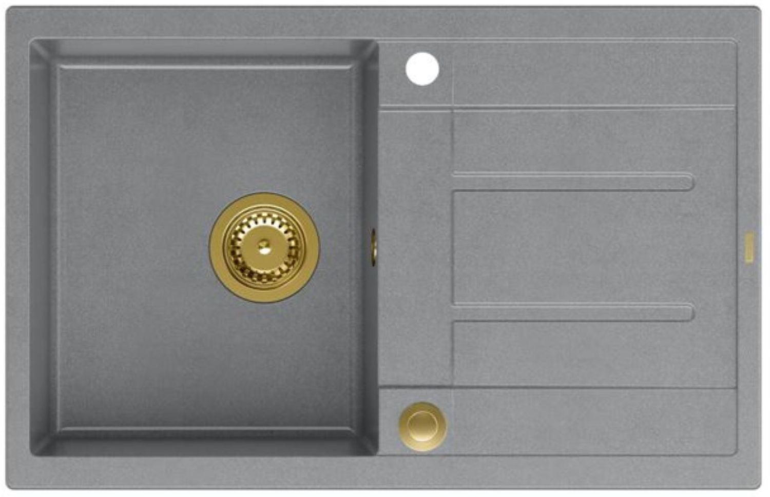 Quadron Morgan lavello graniteq 78x50 cm grigio/grafite/inox HB8203U5-G1_P2O