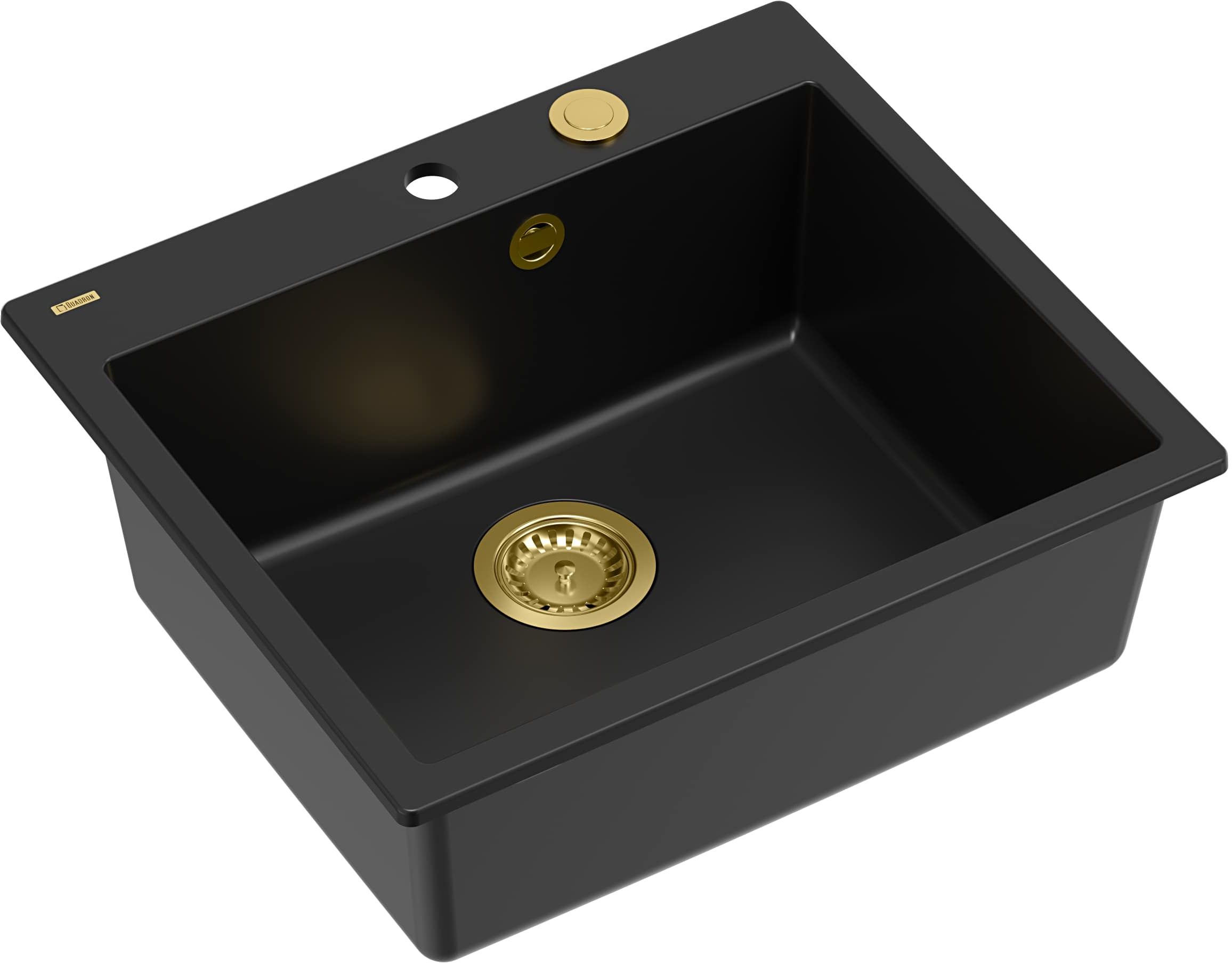 Quadron Morgan lavello graniteq 57x50 cm nero HB8304U7-G1_P2O