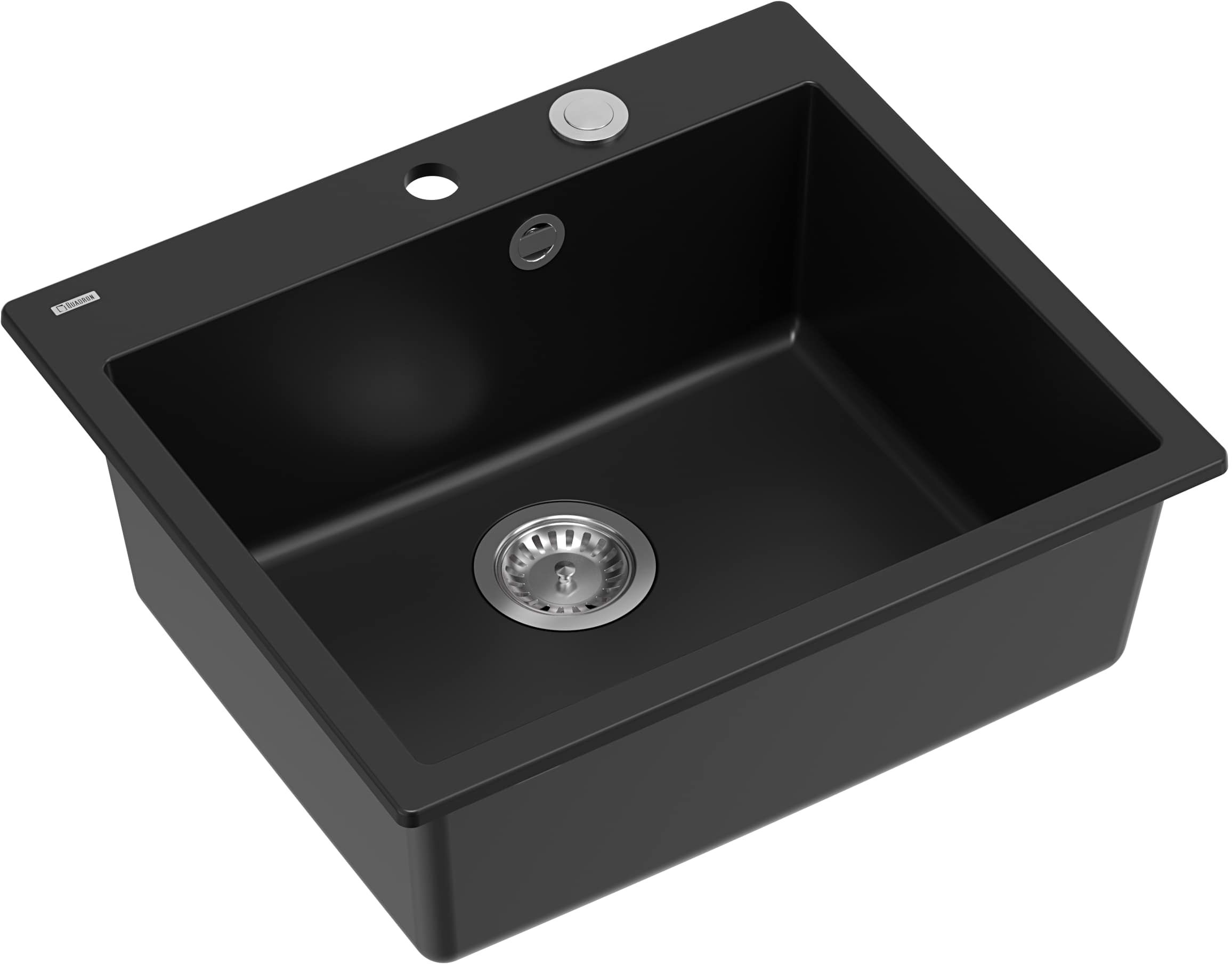 Quadron Morgan lavello graniteq 57x50 cm nero HB8304U7-BS_P2O