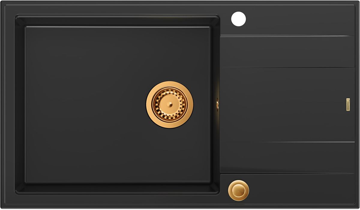 Quadron Evan lavello graniteq 86x50 cm nero HCQE58650U7_PVDC1_P2O