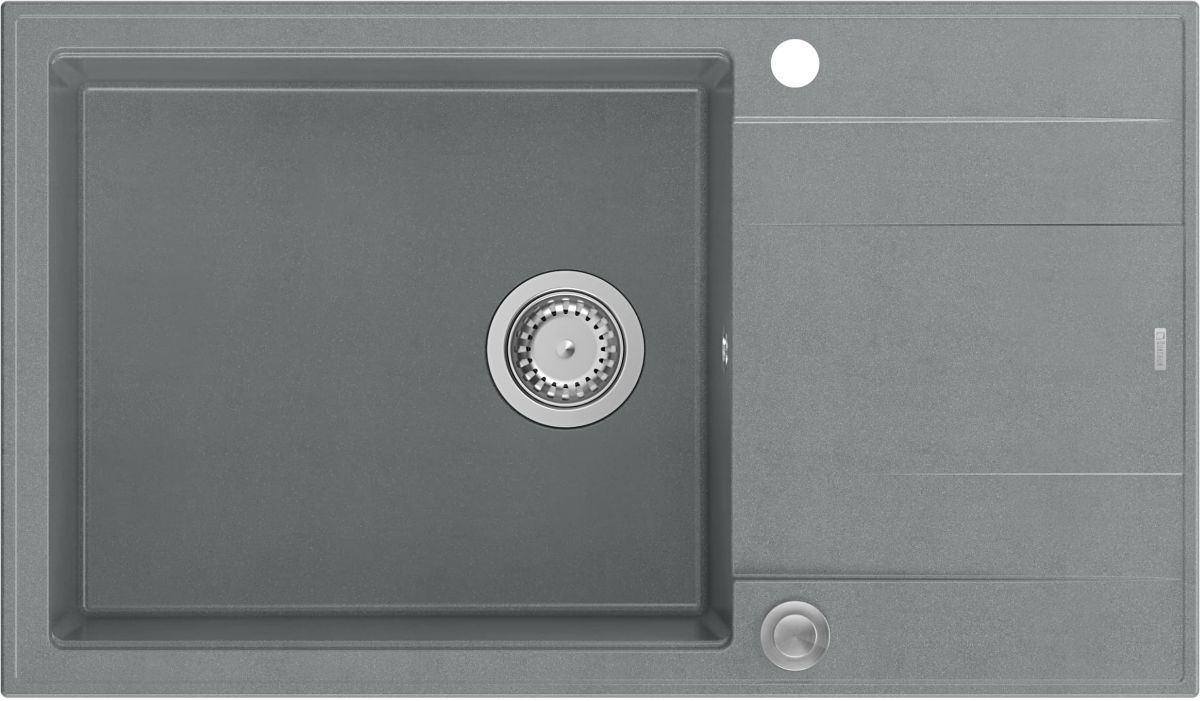 Quadron Evan lavello graniteq 86x50 cm grigio/grafite/inox HCQE58650U5_BS_P2O