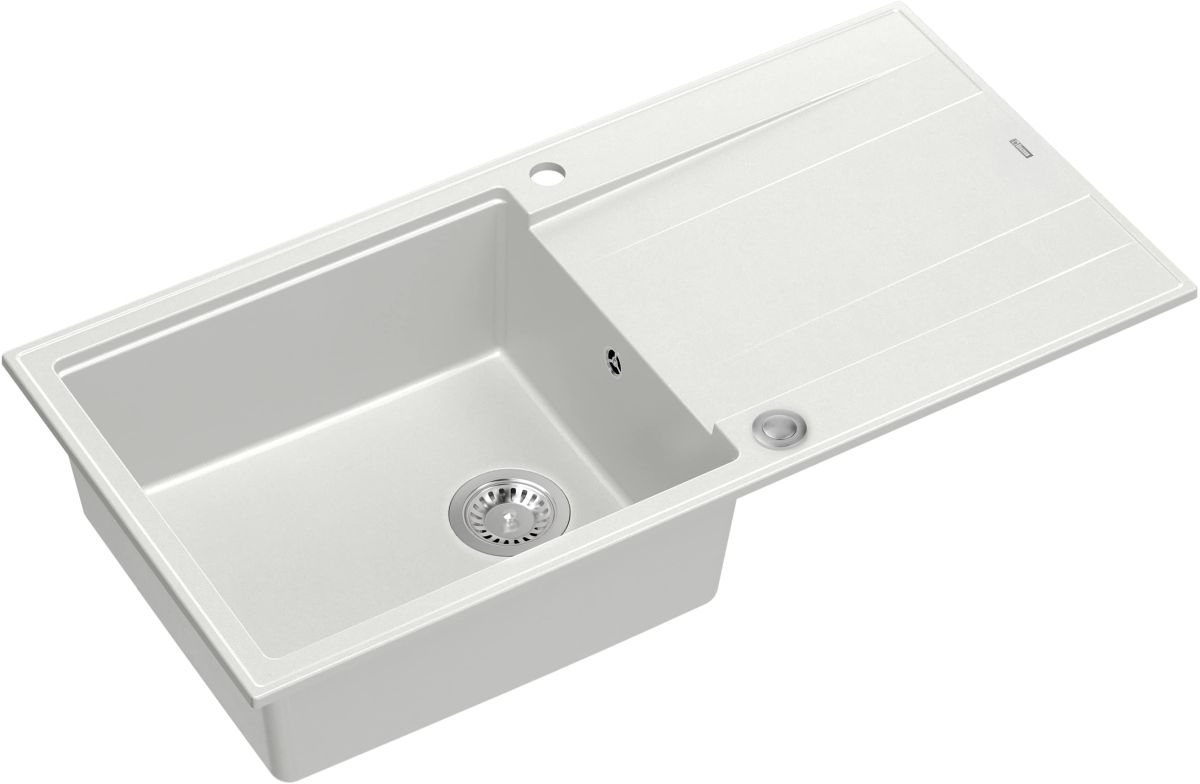 Quadron Evan lavello graniteq 100x50 cm bianco HCQE10050U1_BS_P2O