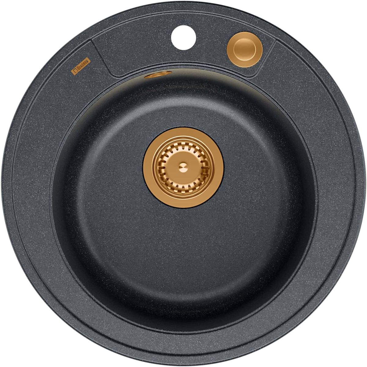 Quadron Morgan lavello graniteq 51x51 cm nero HB8301U8-C1_P2O