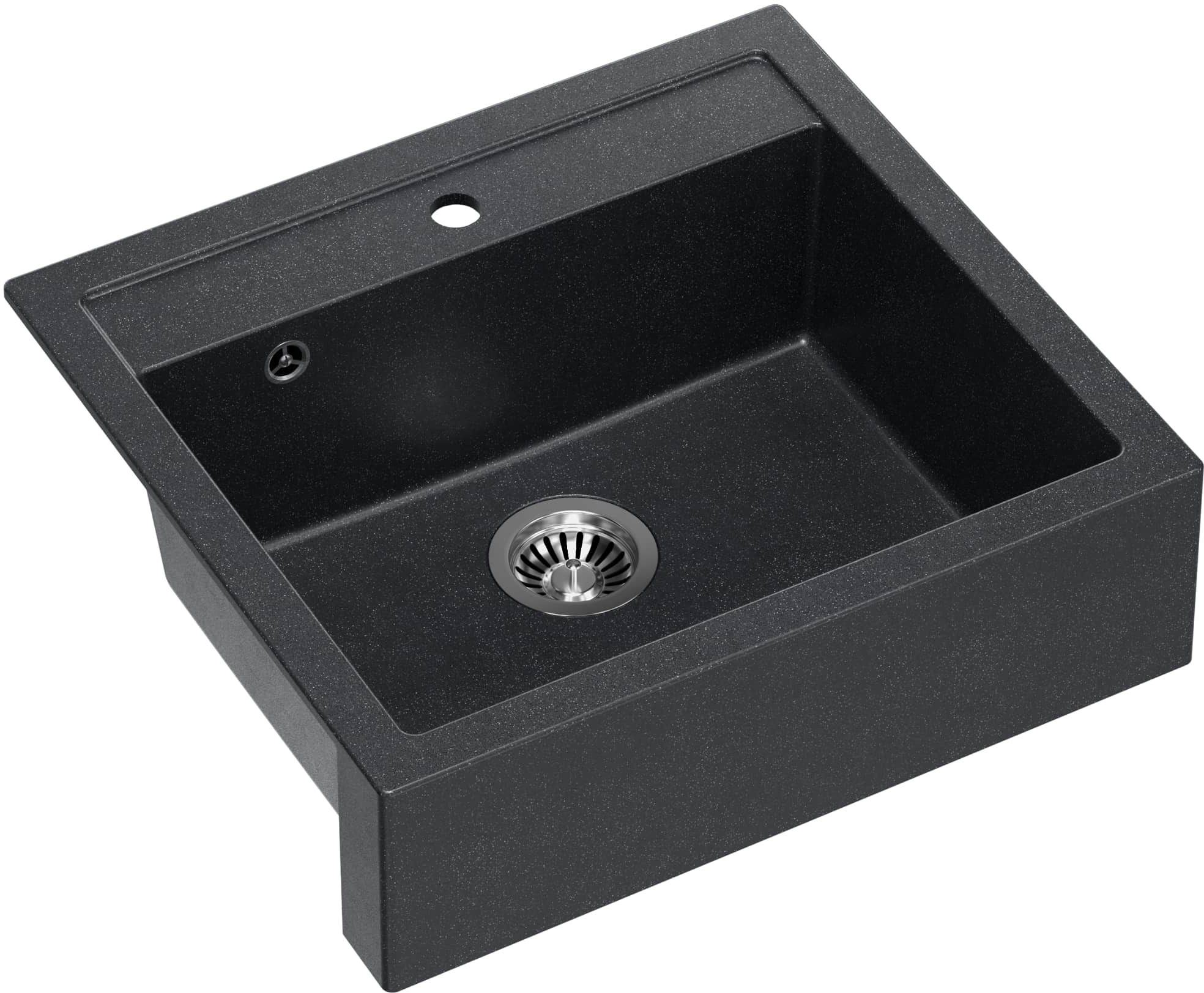 Quadron Bill lavello graniteq 59.5x54 cm nero HCQB6054U8_BS