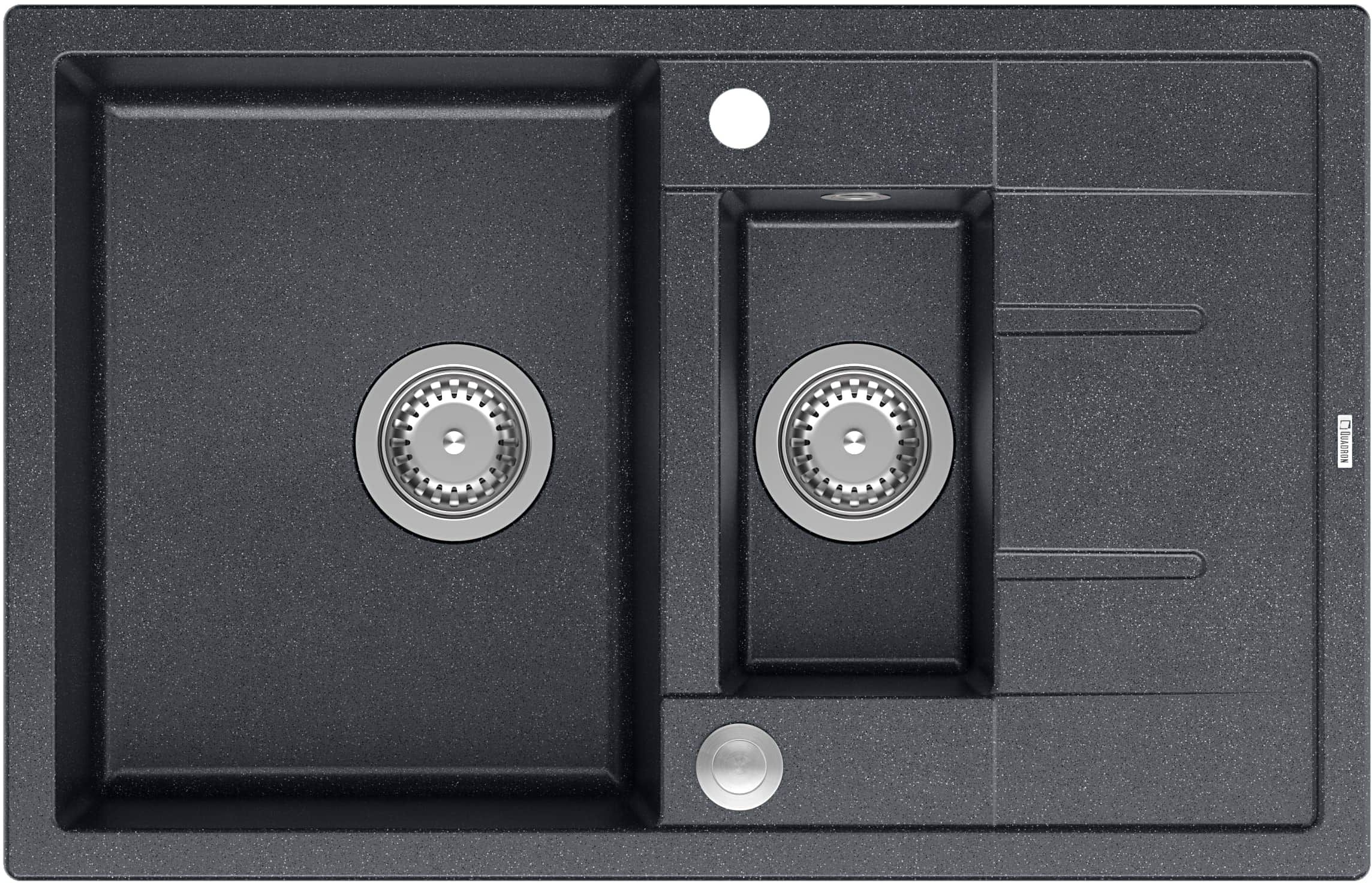 Quadron Morgan lavello graniteq 78x50 cm nero HB8224U8-BS_P2O