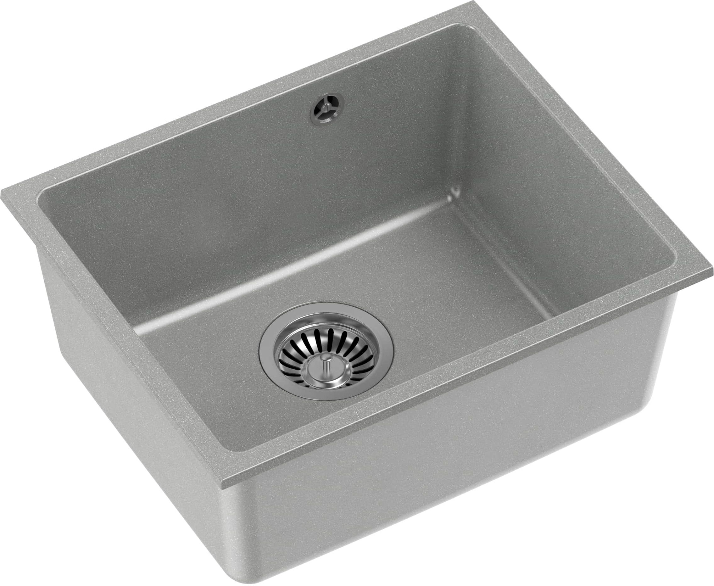 Quadron Alec lavello graniteq 46x37.5 cm grigio/grafite/inox HQA4640SZK