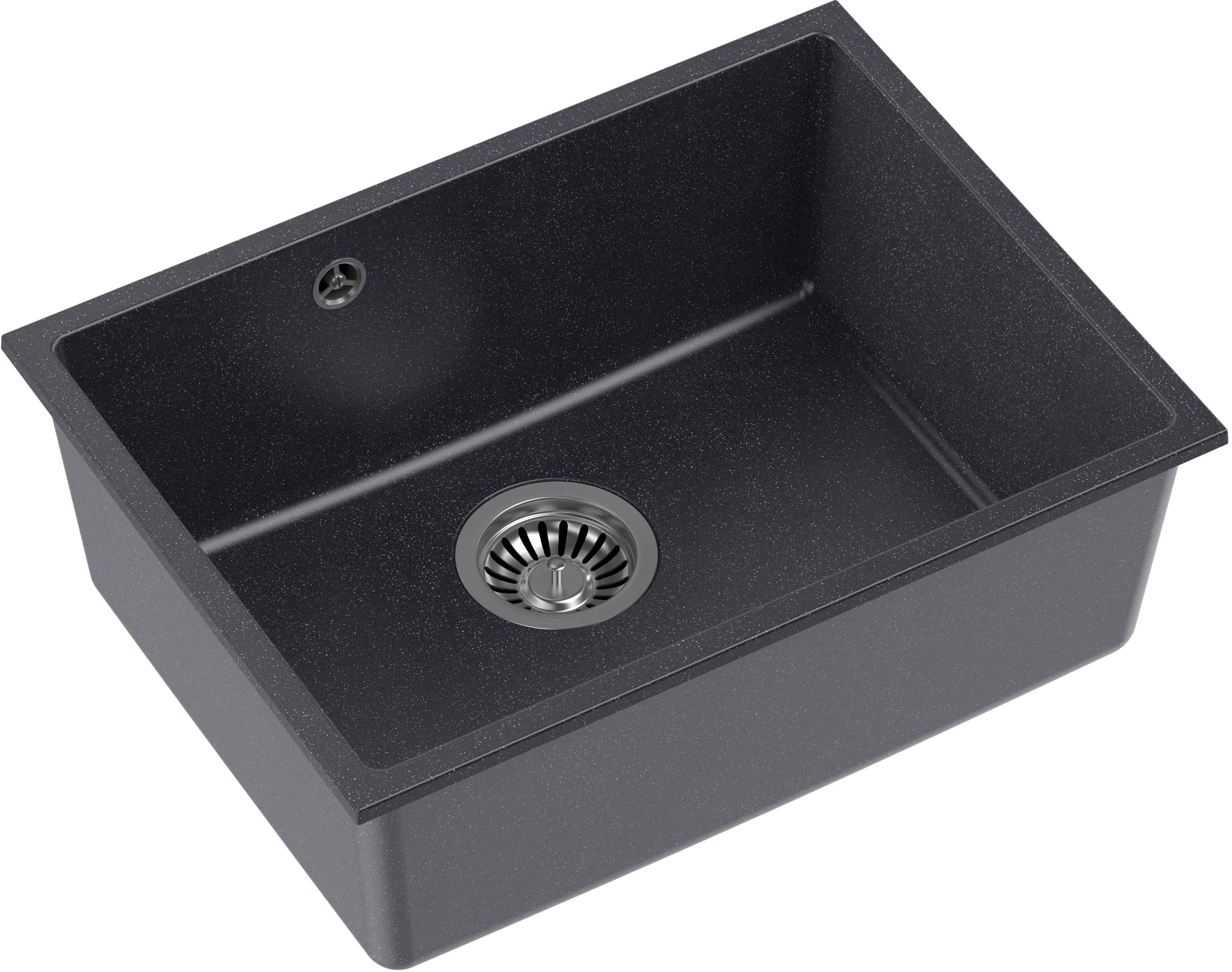 Quadron Alec lavello in granito 53.5x40 cm nero HQA5340CZK