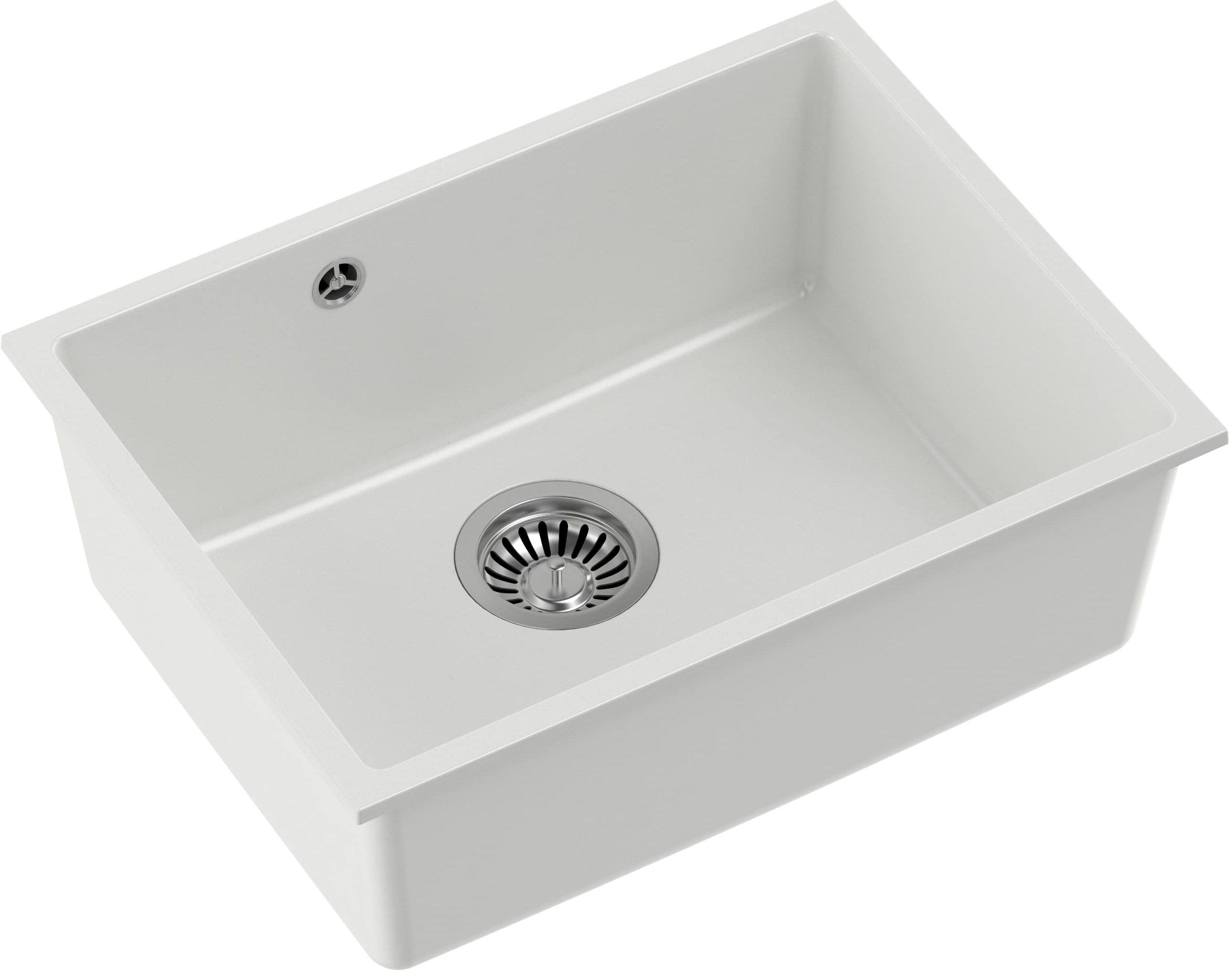 Quadron Alec lavello graniteq 53.5x40 cm bianco HQA5340BIK