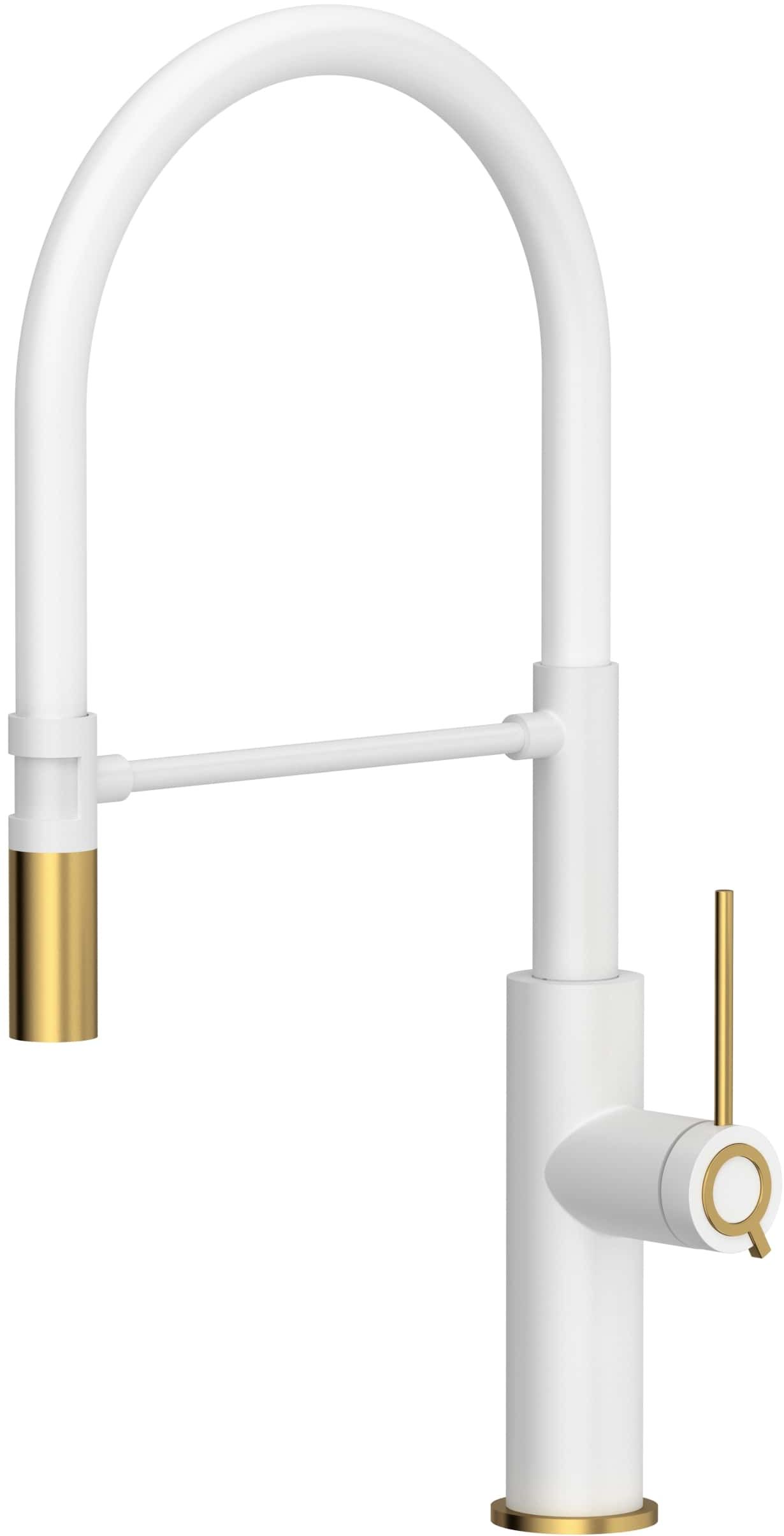 Quadron Gemma rubinetto da cucina verticale bianco-oro/oro antico 3623501_WHMPVDG1