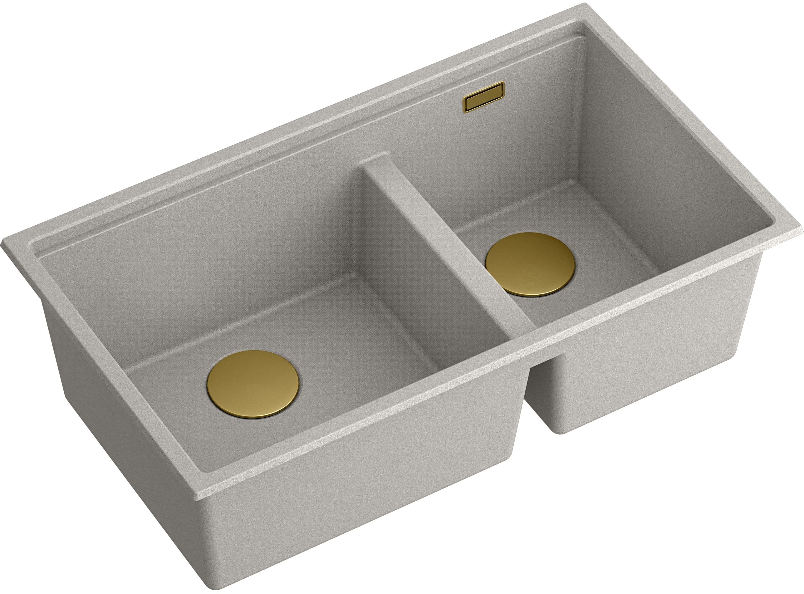 Quadron Clark lavello graniteq 84x48.5 cm grigio/grafite/inox BM3319102U-GR-PVDC1